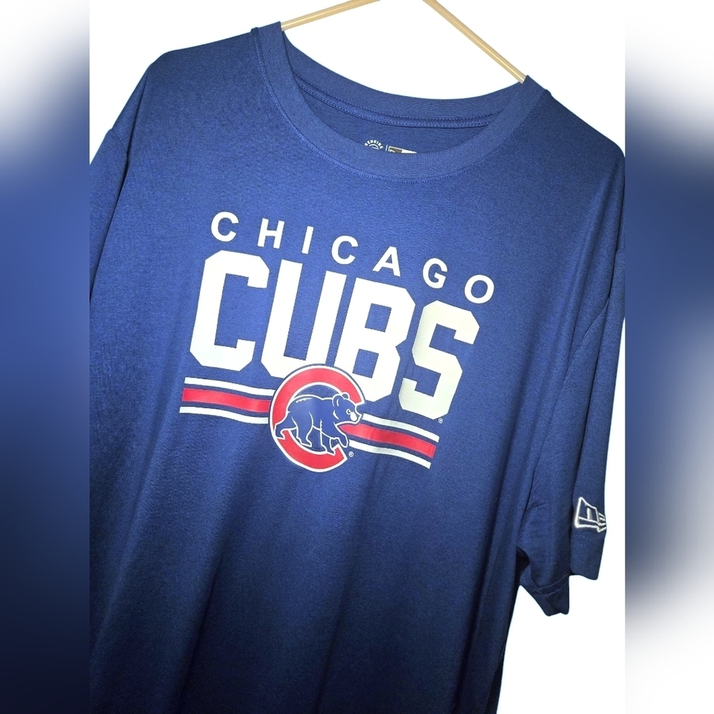 Chicago Cubs Genuine MLB New Era Blue Crew Neck Tee Shirt Mens XL - Picture 3 of 6